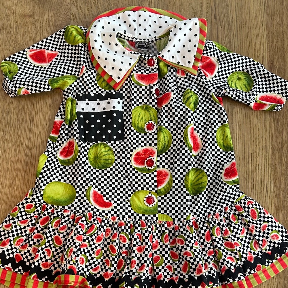 Vintage Zoodles Watermelon Girls Dress